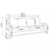 Sofá 3 Lugares 220cm Linho Viero Móveis - 3