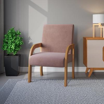 Poltrona 59cm Veludo Ravena Viero Móveis