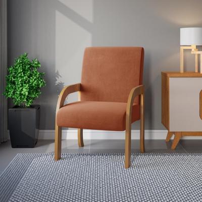 Poltrona 59cm Veludo Ravena Viero Móveis