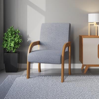 Poltrona 59cm Linho Ravena Viero Móveis