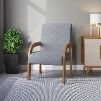 Poltrona 59cm Linho Ravena Viero Móveis - 1