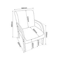 Poltrona 59cm Linho Ravena Viero Móveis - 3