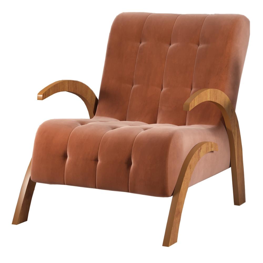 Poltrona 65cm Veludo Bari Viero Móveis - 2