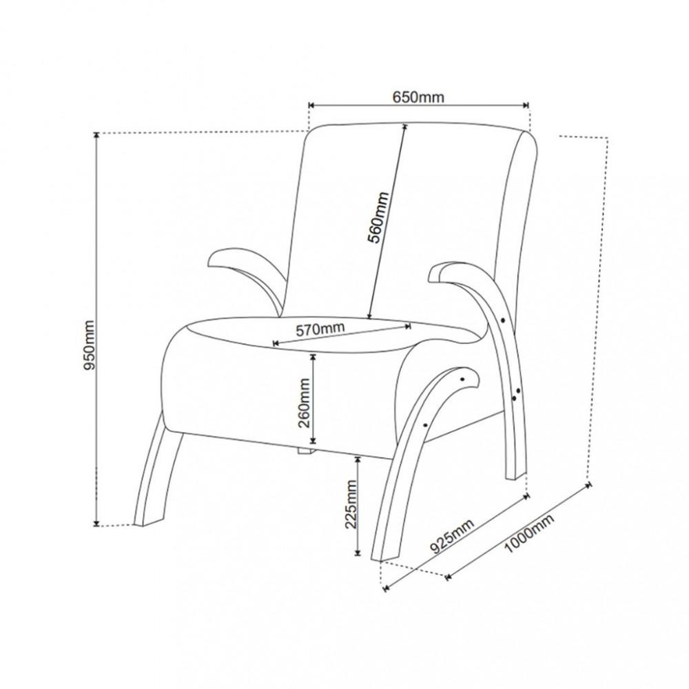 Poltrona 65cm Linho Bari Viero Móveis - 3