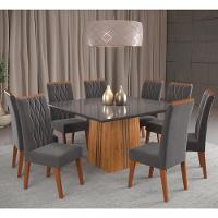 Conjunto Sala de Jantar Mesa Good 8 Cadeiras Cristal Viero - 1