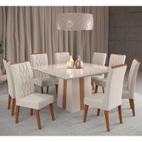 Conjunto Sala de Jantar Mesa Good 8 Cadeiras Cristal Viero - 1