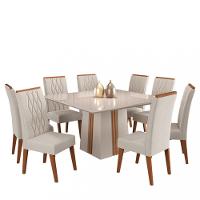 Conjunto Sala de Jantar Mesa Good 8 Cadeiras Cristal Viero - 2