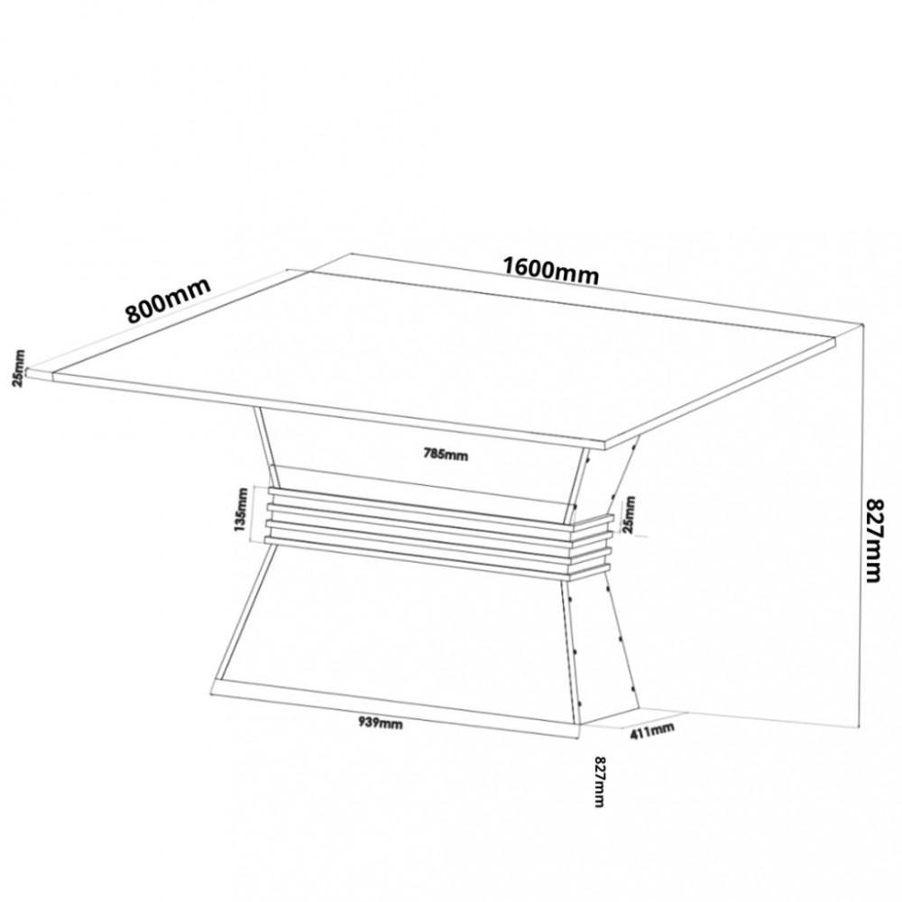 Conjunto Sala de Jantar Mesa Plata 6 Cadeiras Cristal Viero - 3