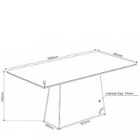 Conjunto Sala de Jantar Mesa Guaruja 6 Cadeiras Cristal Viero - 3