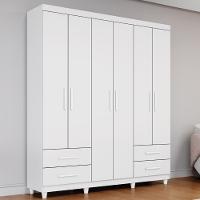 Guarda Roupa Casal 6 Portas 4 Gavetas Canadá Plus Conquista Móveis - 1
