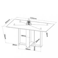 Conjunto Sala de Jantar Mesa Letonia 4 Cadeiras Cristal Viero - 3