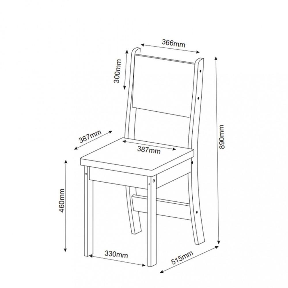 Conjunto Sala de Jantar Mesa Palácio 4 Cadeiras Sol Viero - 4