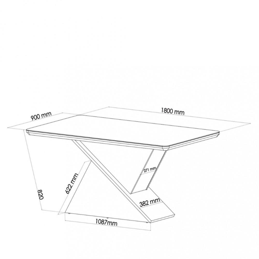 Conjunto Sala de Jantar Mesa Glamurosa 6 Cadeiras Rubi Viero - 3