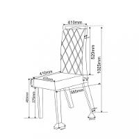 Conjunto Sala de Jantar Mesa Glamurosa 6 Cadeiras Rubi Viero - 4