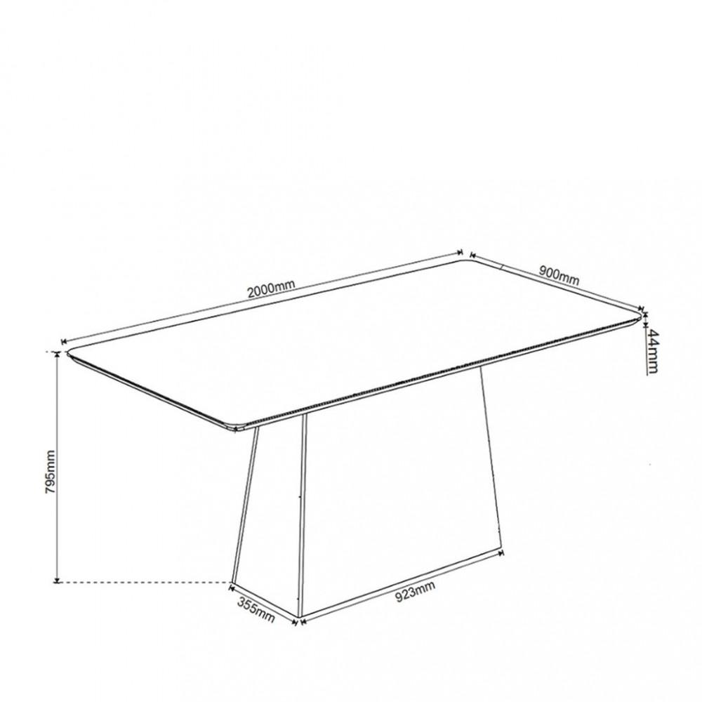 Conjunto Sala de Jantar Mesa Maldivas 8 Cadeiras Cristal Viero - 3
