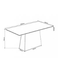 Conjunto Sala de Jantar Mesa Maldivas 8 Cadeiras Cristal Viero - 3