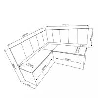 Canto Alemão com Baú Londres com 2 Cadeiras Milão Viero - 3