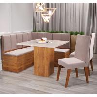 Canto Alemão com Baú Londres com 2 Cadeiras Milão Viero - 2