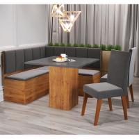 Canto Alemão com Baú Londres com 2 Cadeiras Milão Viero - 2