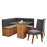 Canto Alemão com Baú Londres com 2 Cadeiras Milão Viero - 1