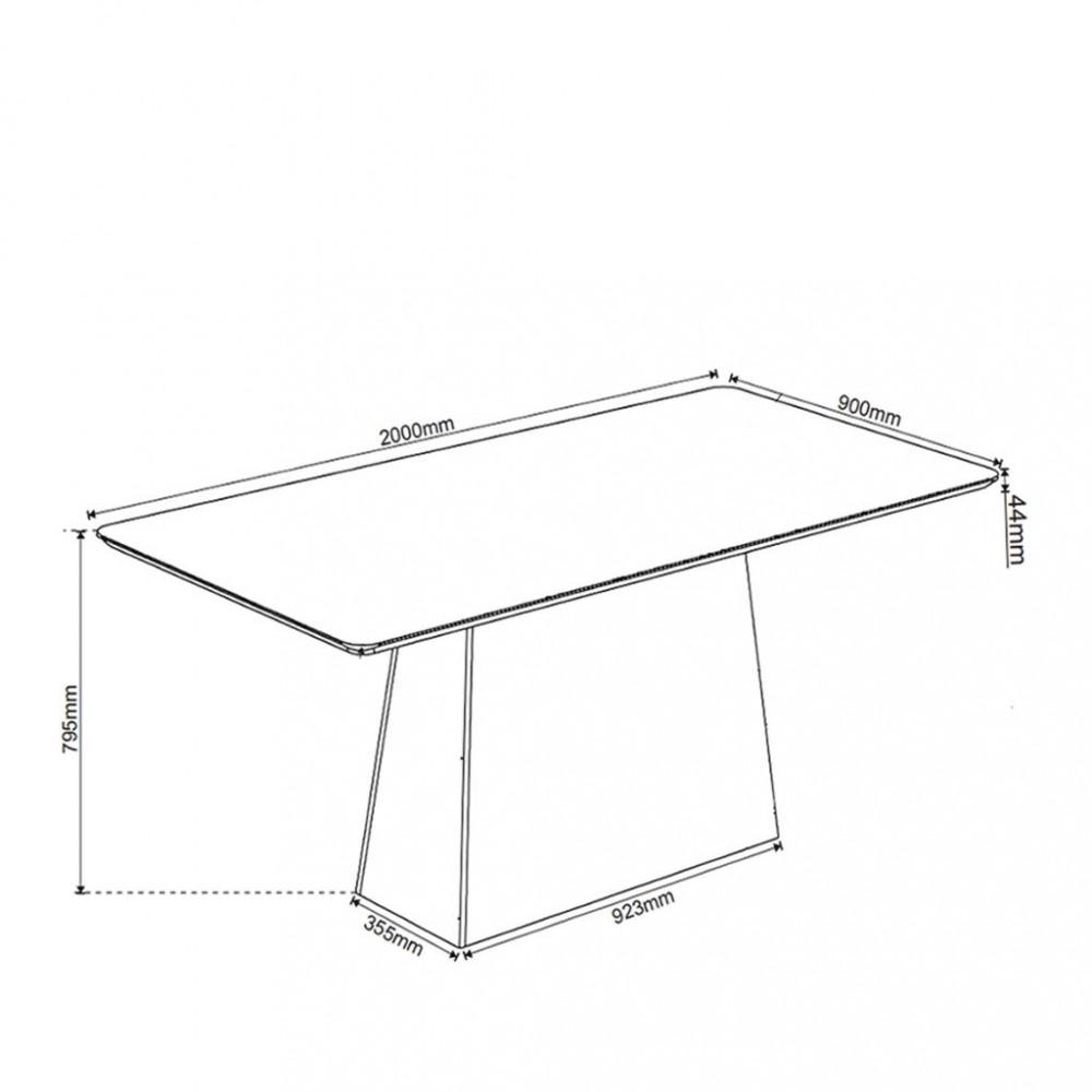 Conjunto Sala de Jantar Mesa Liberty 8 Cadeiras Cristal Viero - 3