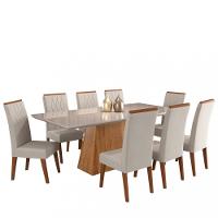 Conjunto Sala de Jantar Mesa Liberty 8 Cadeiras Cristal Viero - 2