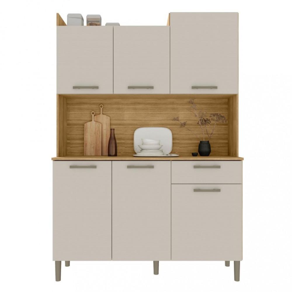 Cozinha Compacta 6 Portas 1 Gaveta Genova Kits Paraná - 2