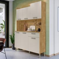 Cozinha Compacta 6 Portas 1 Gaveta Genova Kits Paraná - 1