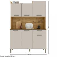 Cozinha Compacta 6 Portas 1 Gaveta Genova Kits Paraná - 4