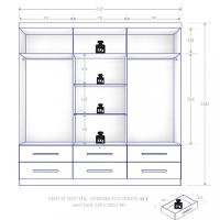 Guarda Roupa Casal 6 Portas 6 Gavetas Maximus Plus II Zanzini - 4