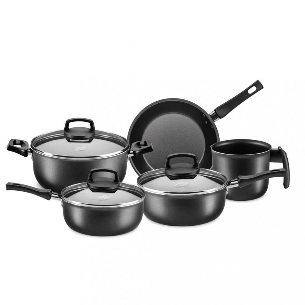 Conjunto de Panelas MTA Safira Cristal 5 Peças Tampa de Vidro - 1