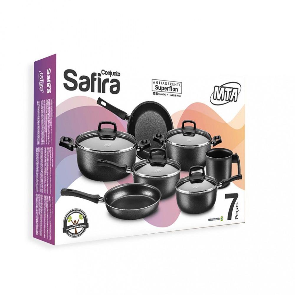 Conjunto de Panelas MTA Safira Cristal 5 Peças Tampa de Vidro - 3