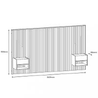Cabeceira Frisada Casal Queen com Mesa de Apoio Florença Casa D - 3