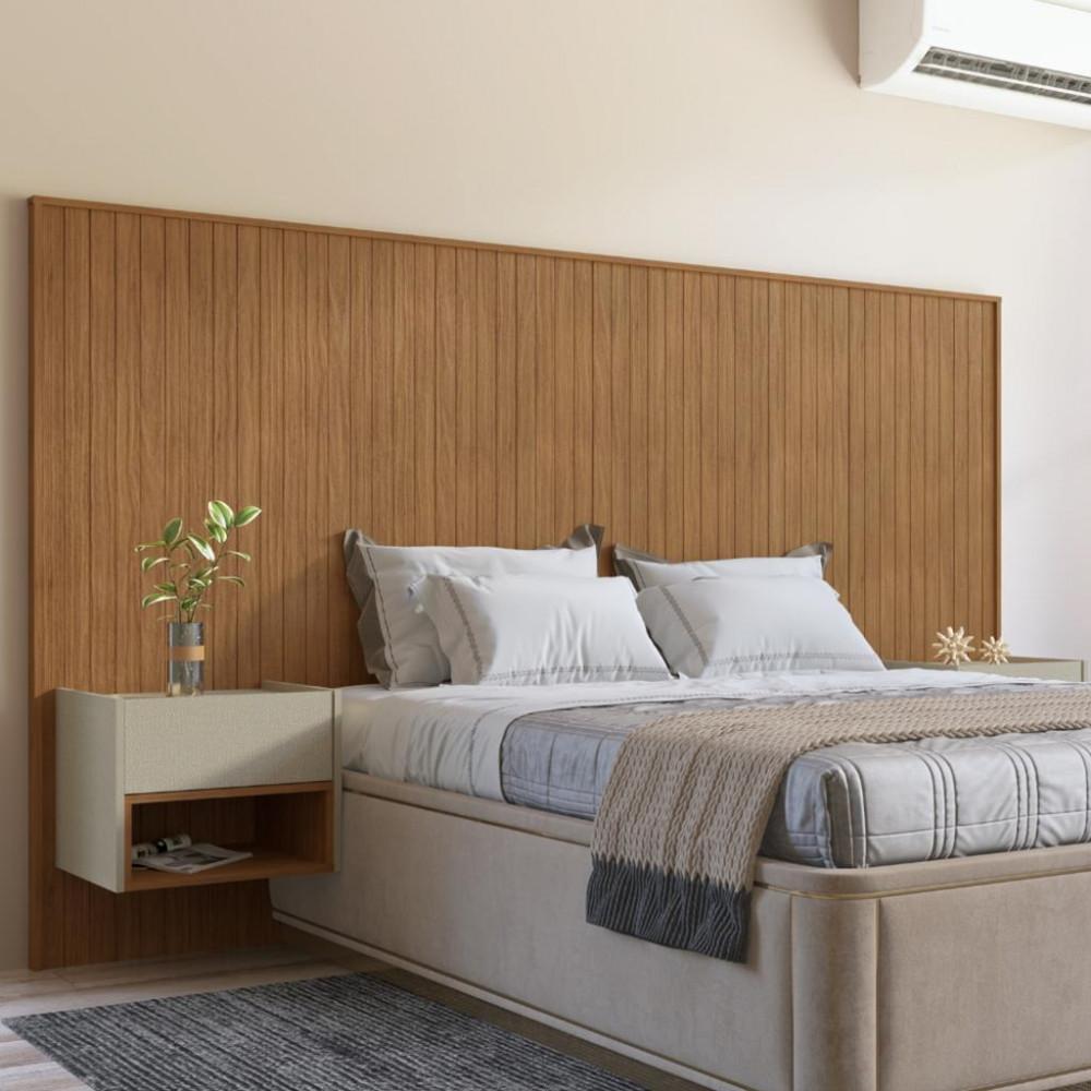 Cabeceira Frisada King com Mesa de Apoio Florença Casa D - 1