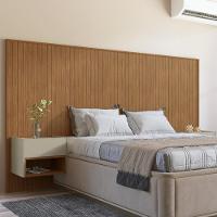 Cabeceira Frisada King com Mesa de Apoio Florença Casa D - 1