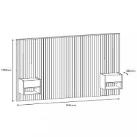 Cabeceira Frisada King com Mesa de Apoio Florença Casa D - 3