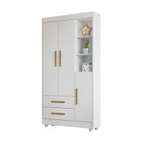 Guarda Roupa Infantil 3 Portas 2 Gavetas Flex Flocos Tigus Baby - 2