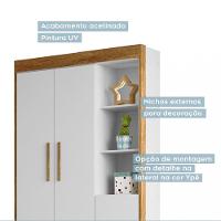 Guarda Roupa Infantil 3 Portas 2 Gavetas Flex Flocos Tigus Baby - 6