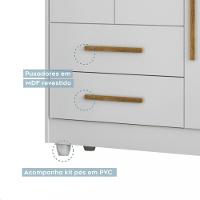 Guarda Roupa Infantil 3 Portas 2 Gavetas Flex Flocos Tigus Baby - 7