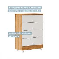 Quarto de Bebê, Cômoda, Berço e Guarda Roupa Life Tigus Baby - 9