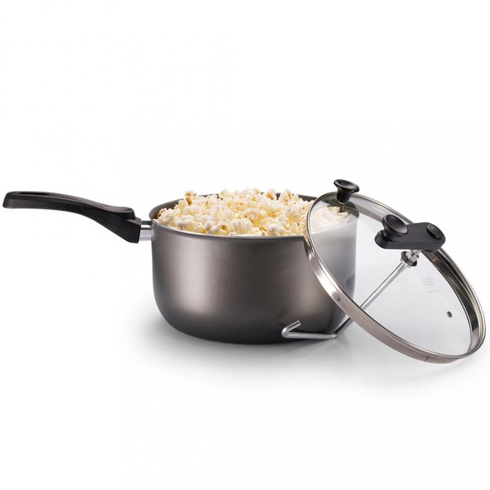 Pipoqueira Cristal MTA Antiaderente com Tampa de Vidro 3,6L - 2