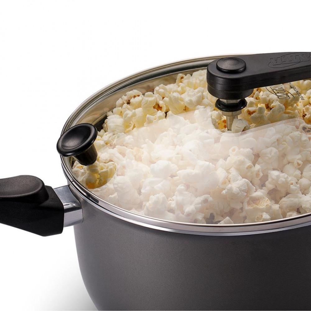 Pipoqueira Cristal MTA Antiaderente com Tampa de Vidro 3,6L - 3