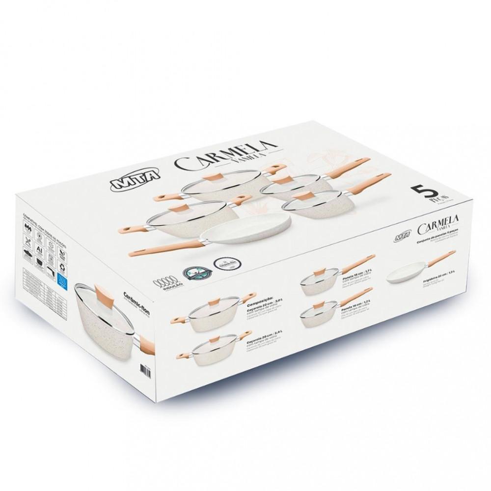 Conjunto de Panelas MTA Carmela 5 Peças - 5