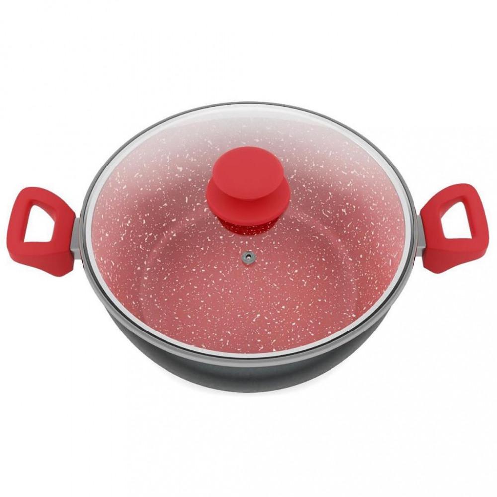 Panela Philco PPN24A Redstone Antiaderente com Tampa de Vidro 4,6L - 2