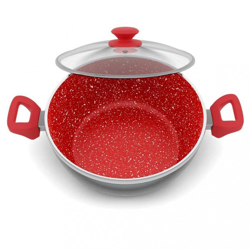 Panela Philco PPN24A Redstone Antiaderente com Tampa de Vidro 4,6L - 3