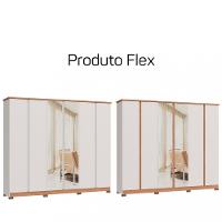 Guarda Roupa Casal com Espelho 6 Portas 4 Gavetas Zeus Móveis Castro - 2