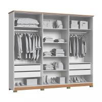 Guarda Roupa Casal com Espelho 6 Portas 4 Gavetas Zeus Móveis Castro - 3