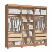 Guarda Roupa Casal com Espelho 6 Portas 4 Gavetas Eros Móveis Castro - 3