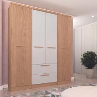 Guarda Roupas Solteiro 4 Portas 2 Gavetas Aspen Móveis Castro - 1