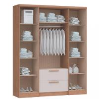 Guarda Roupas Solteiro 4 Portas 2 Gavetas Aspen Móveis Castro - 3